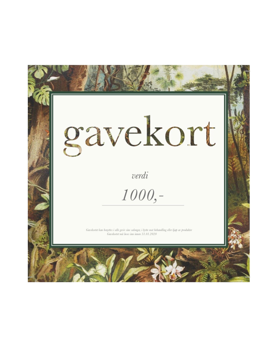 Gavekort Gevir Salong 1000,-