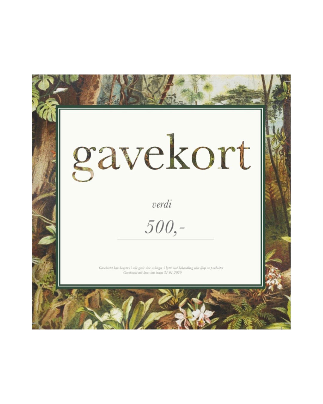 Gavekort Gevir Salong 500,-