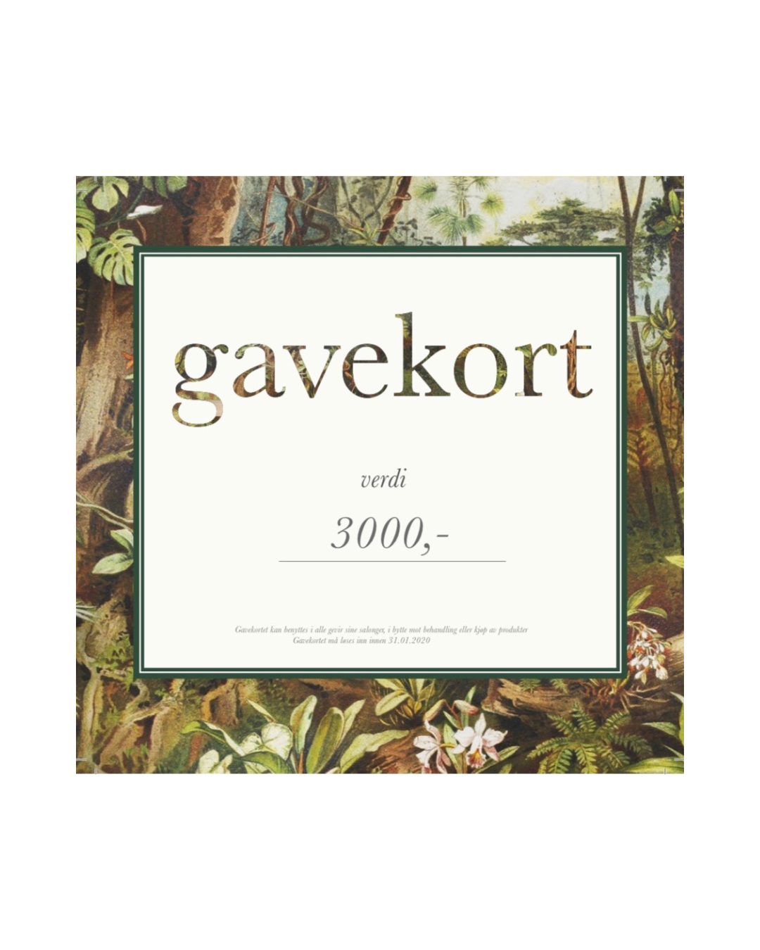 Gavekort Gevir Salong 3000,-