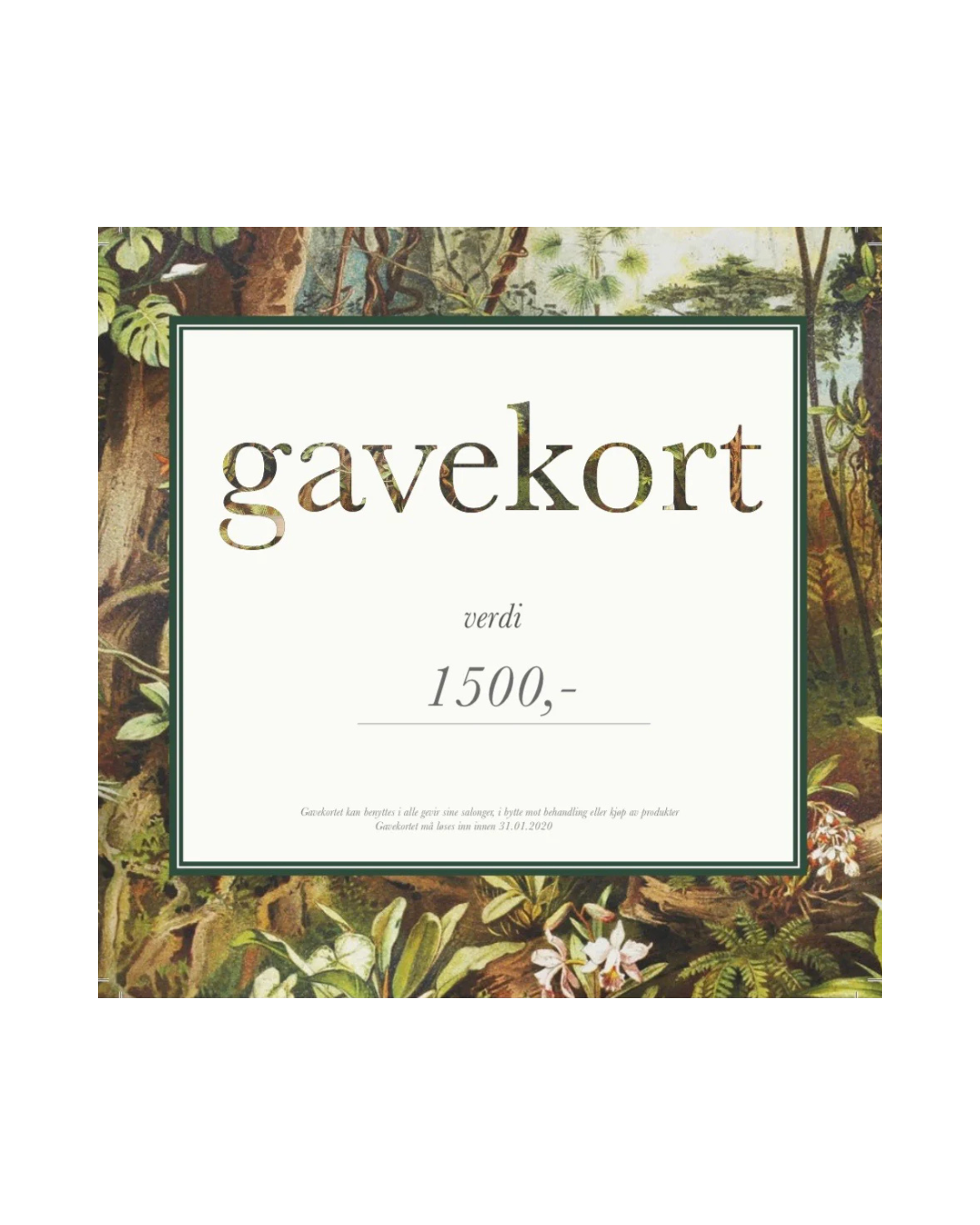 Gavekort Gevir Salong 1500,-