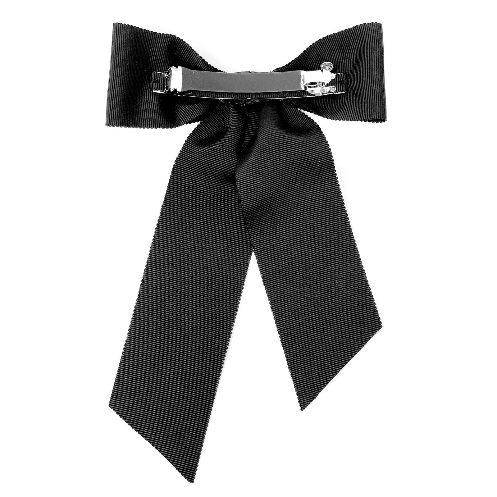 Black hair clip with a big bow