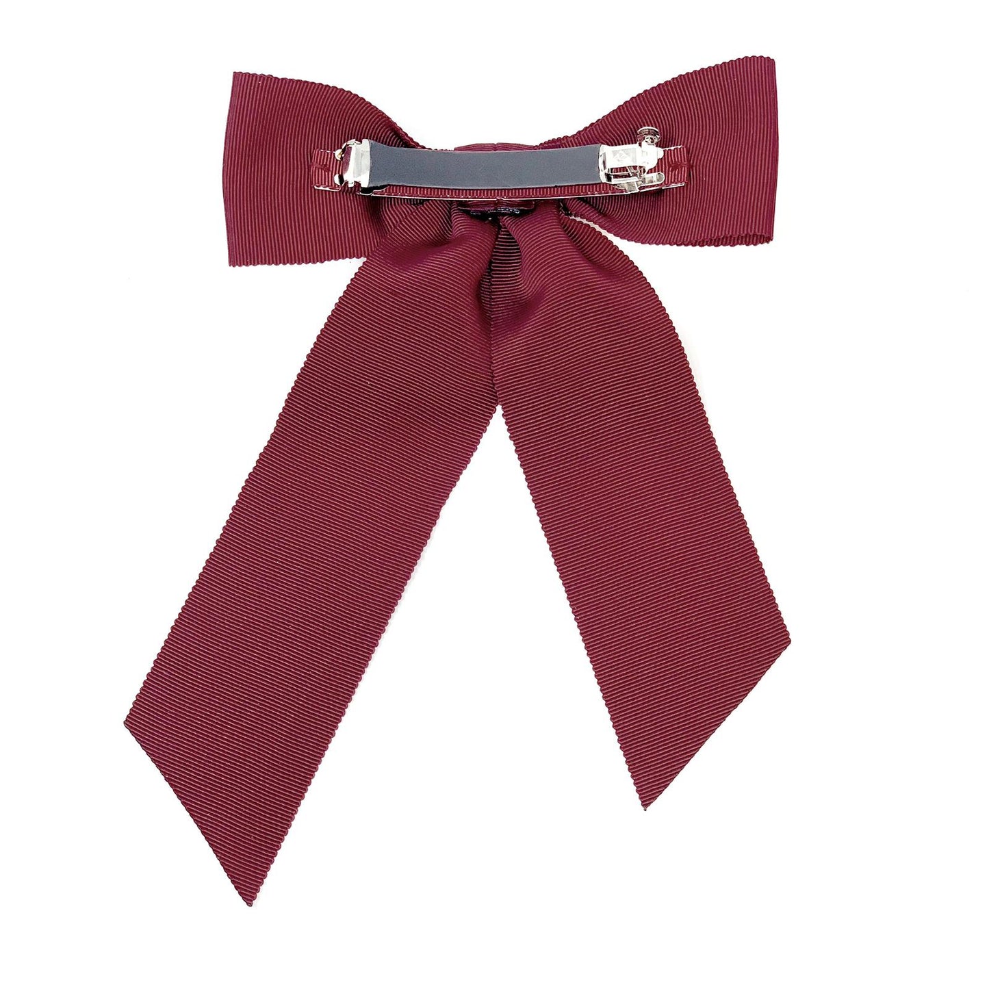 Hair clip with a big bow in red color