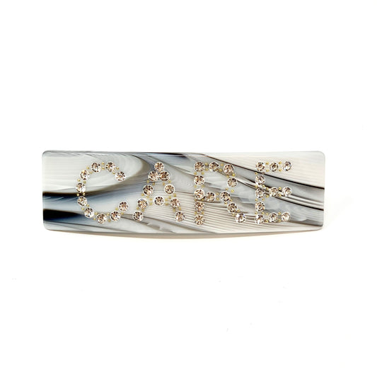 Embellished hairpin with the word care