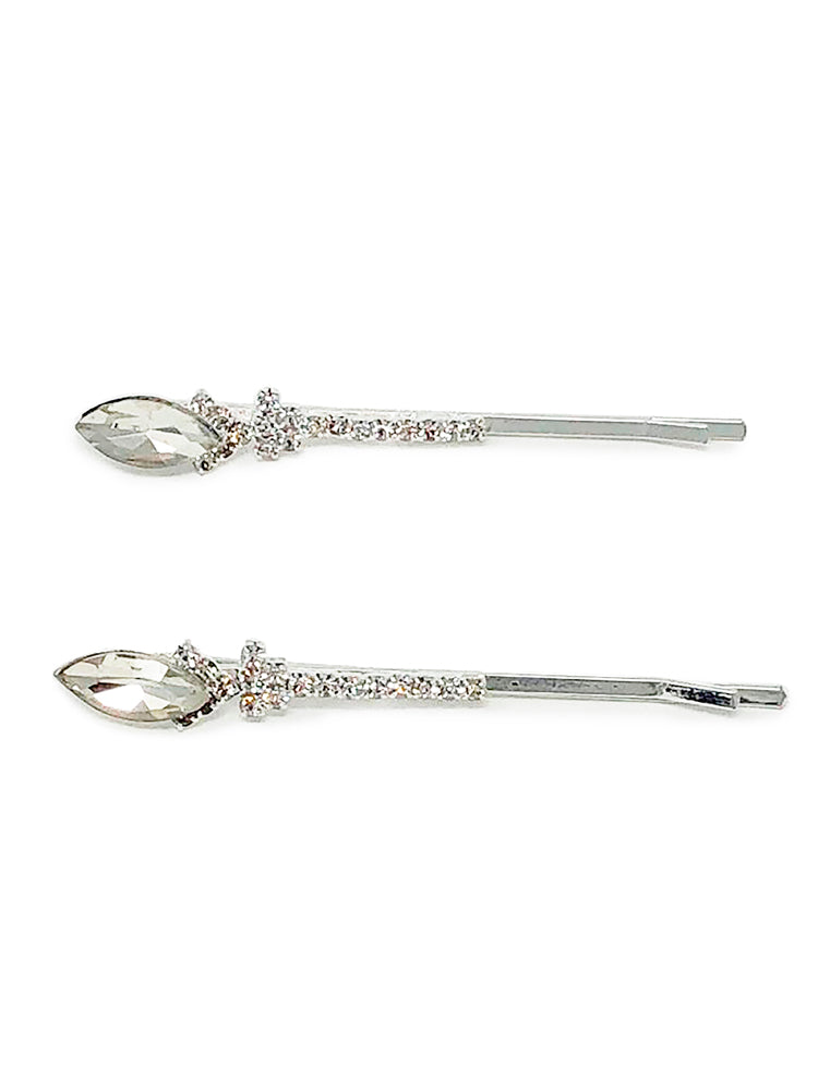 Detailed Crystal Hair Pin 2pk