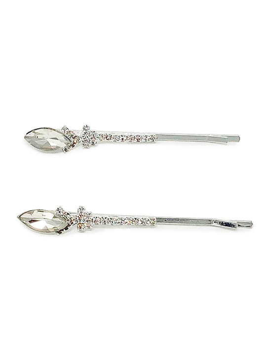 Detailed Crystal Hair Pin 2pk