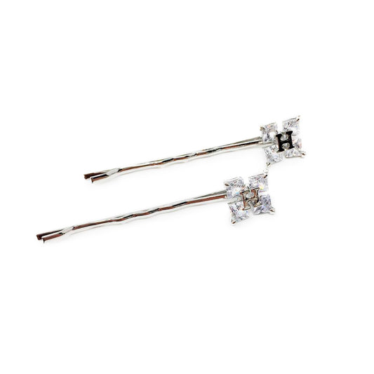 H Princess Flower Hair Pin 2pk