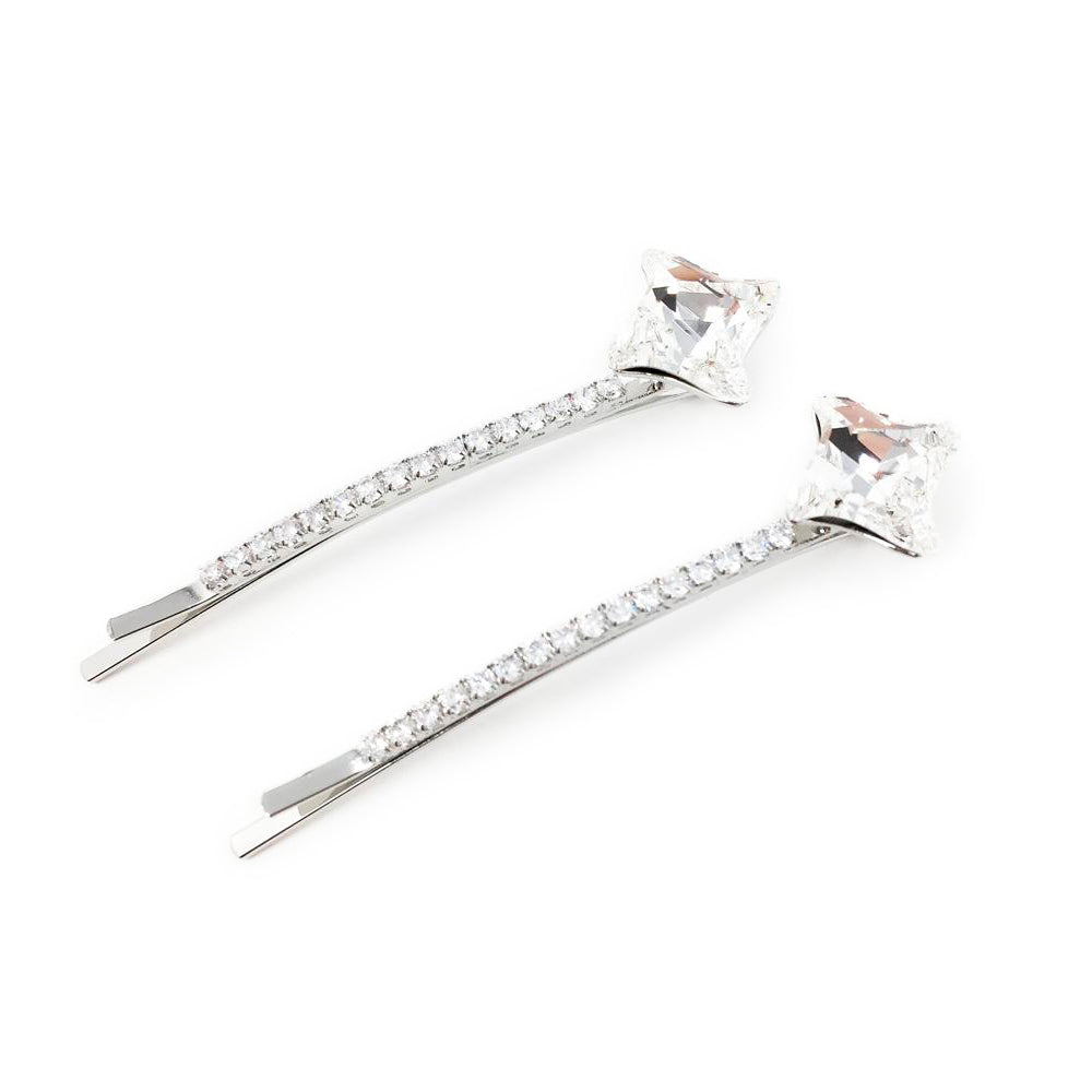 Isotoxal Star Hair Pin 2pk Silver