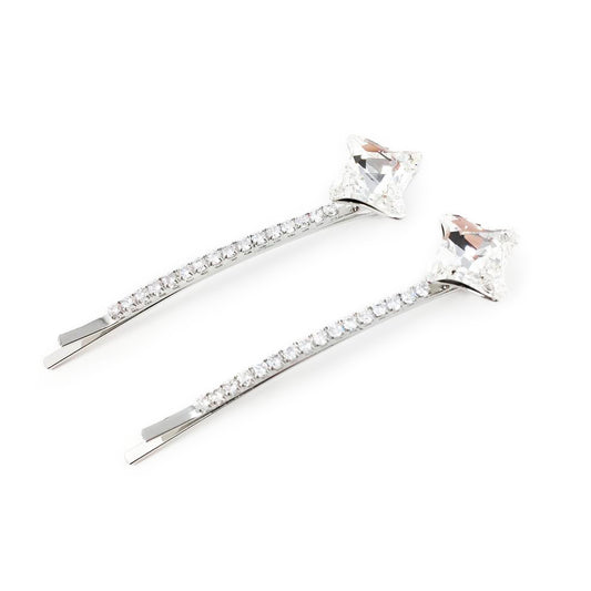 Isotoxal Star Hair Pin 2pk Silver