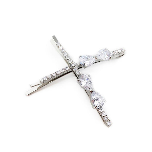 Kissing Crystals Embellished Hair Pin 2pk
