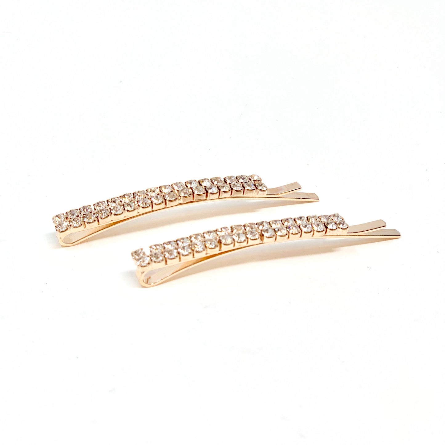 Crystal Slim Pin Gold 2pk