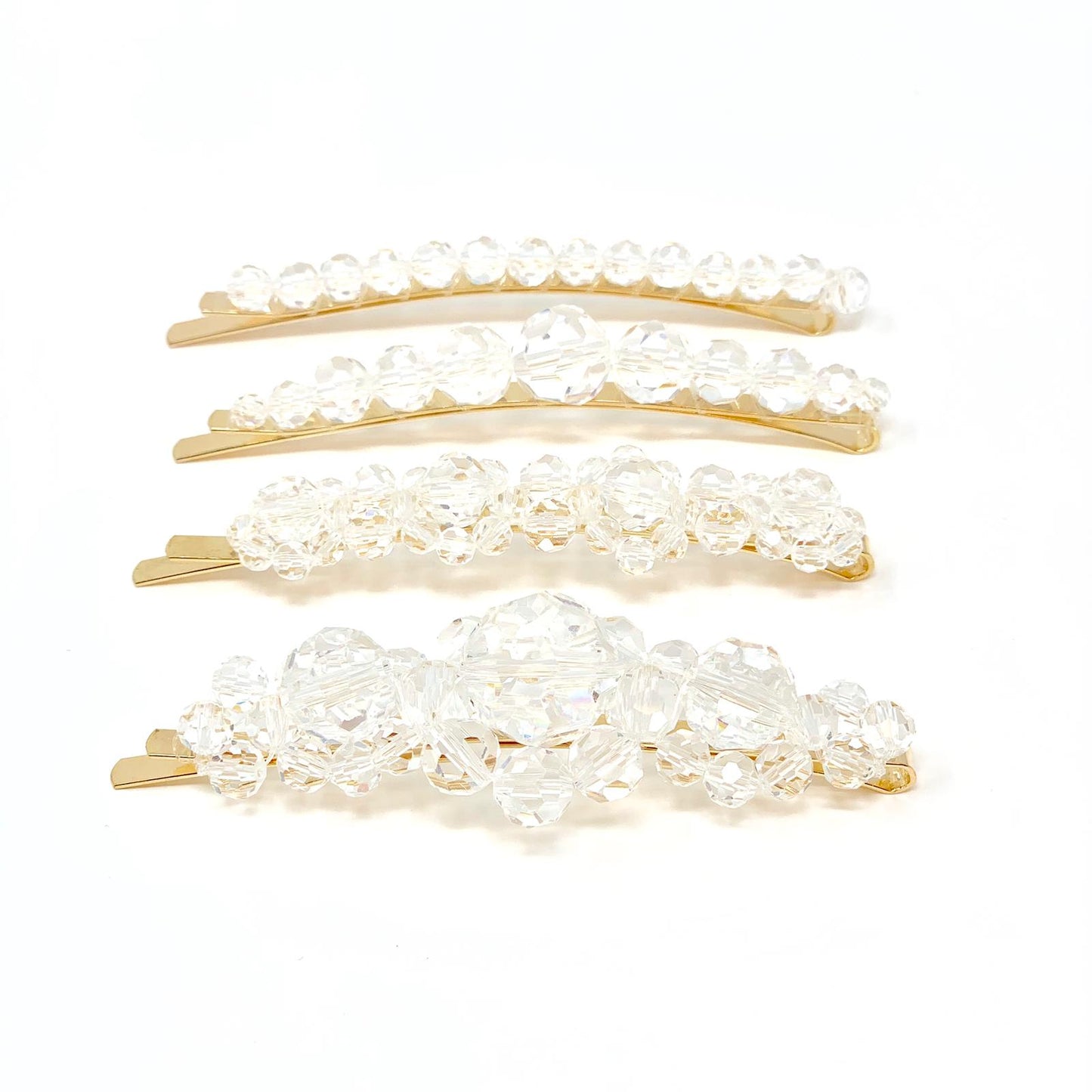 Clear Pearl Hair Pin 4pk