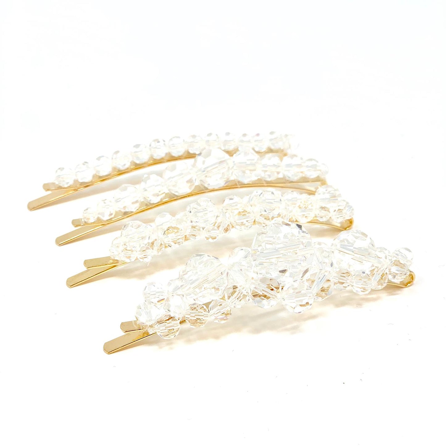 Clear Pearl Hair Pin 4pk