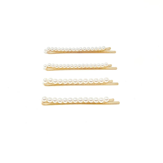 Pearl Row Hair Pins 4pk