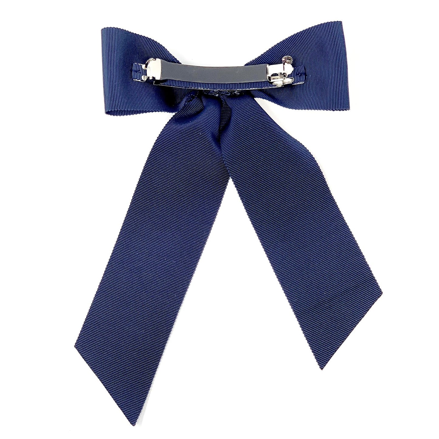 Hair clip with a big bow in navy color