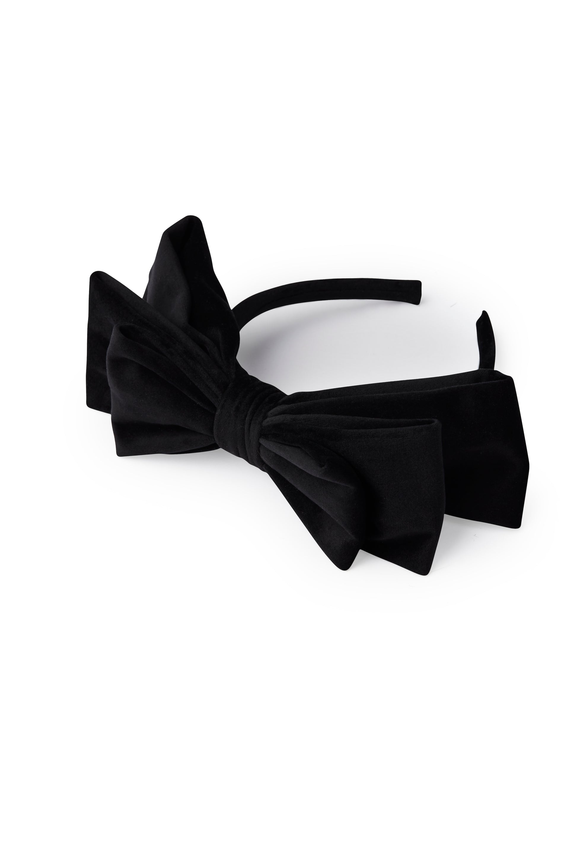 Headband with a big bow in black color