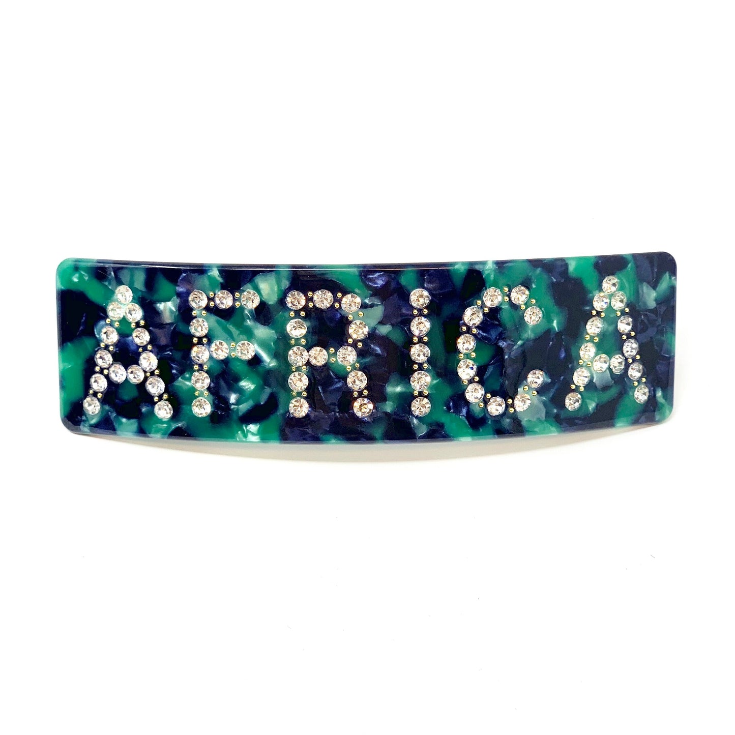 Embellished hairpin with the word AFRICA